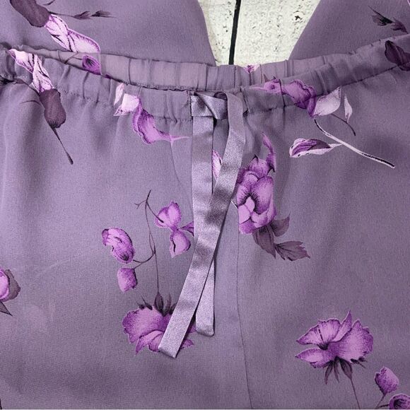 BARE LUXURY Semi sheer and satin loungewear pajama set - Picture 6 of 7